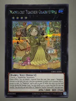 YUGIOH MADOLCHE TEACHER GLASSOUFFLE ASIA ENGLISH CR05-AES06 SECRET RARE 1ST RUN - Image 1