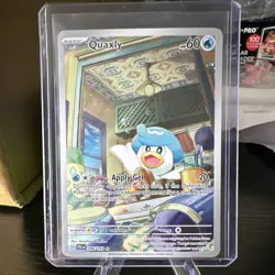 Pokemon Quaxly Illustration Rare Full Art Holo 206/193 Sv02 Paldea Evolved - Image 1