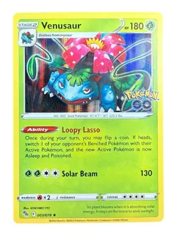 Venusaur 003/078 Pokemon GO Rare Regular Nintendo English Pokemon TCG - Image 1