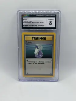 Rare 1999 Pokemon Trainer Deck A Brock's Deck - POTION 94/102 CGC 8 NM/MINT - Image 1