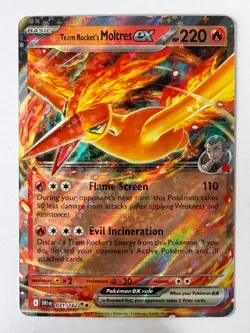 Pokemon Team Rocket's Moltres Ex Double Rare Holo Destined Rivals 031/182 - Image 1