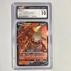 Heatran V Pokemon TCG Swsh10: Astral Radiance 025/189 Ultra Rare Holo CGC 10 - Image 1