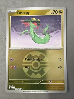Pokemon TCG * Dreepy 158/217 Quick Ball Holo REVERSE HOLO * ME Ascended Heros NM - Image 1