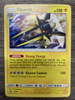 VIKAVOLT SM28 SUN & MOON PROMO POKEMON (COSMO HOLO RARE, LP) - Image 1