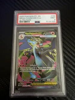 Pokemon TCG Mega Charizard X ex 109/094 Phantasmal Flames Ultra Rare Holo PSA 9 - Image 1