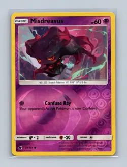 Misdreavus 39/111 Common Crimson Invasion Pokemon Reverse Holo Lightly Played - Image 1