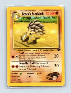 Brock's Sandslash 36/132 Uncommon Gym Challenge Pokemon Unlimited Lightly Played - Image 1
