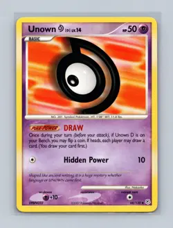 Unown [D] 68/130 Uncommon Diamond & Pearl Pokemon Lightly Played - Image 1