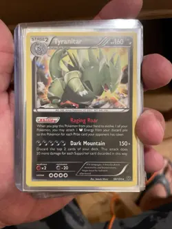 POKEMON TYRANITAR 056/124 MISCELLANEOUS COSMOS HOLO STAGE 2 HP 160 RAGING ROAD - Image 1