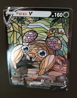 Pokemon Paras V 46/S-P Stained Glass Card - Image 1