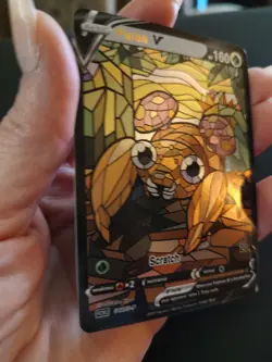 Pokemon Paras V 46/S-P Stained Glass Card - Image 3
