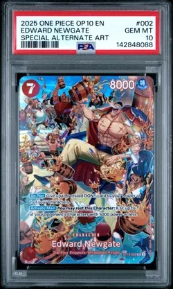 One Piece Edward.Newgate SP ST15-002 Alt Art OP-10 Royal Blood English PSA 10 - Image 1
