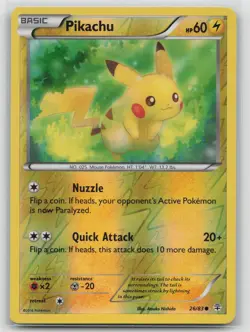 Pikachu 26/83 Common Generations Pokemon Reverse Holo Lightly Played - Image 1