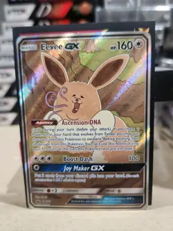 Pokemon Eevee GX Full Art Promo Black Star SM233 TCG LP - Image 1