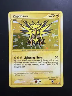 ZAPDOS SWIRL 2009 POKEMON PLATINUM SUPREME VICTORS #150/147 RARE HOLO - MP - Image 1