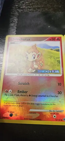 Chimchar Turtwig Piplup Holo Diamond & Pearl Stamped 76/130 103/130 93/130 Lot - Image 5