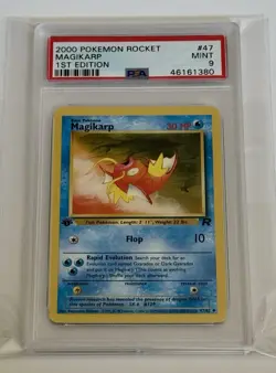 2000 Pokemon Team Rocket 1st Edition Magikarp 47/82 PSA 9 Mint Rare Card Wotc - Image 1