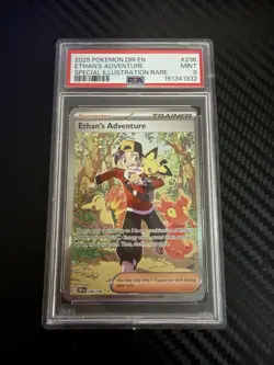 Pokemon TCG Ethan's Adventure 236/182 Special Illustration Rare Holo PSA 9 - Image 1