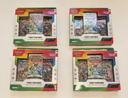 Pokemon TCG First Partner Illustration Collection Box Series 1 X4 - Image 1