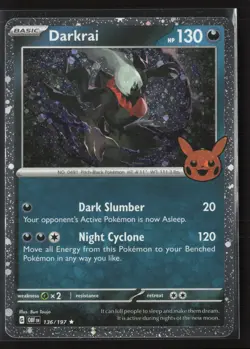 Darkrai (Cosmos Holo) 136/197 Holo Trick or Trade BOOster 2024 Pokemon Holo NM - Image 1