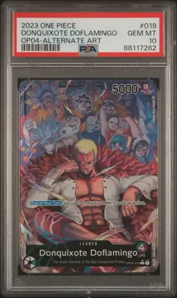 PSA 10 One Piece Card OP04-019 Doflamingo Alt Art Leader English - Image 1