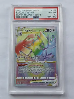 PSA 10 Lugia VSTAR 202/195 Secret Rare Full Art Silver Tempest 2022 Pokemon - Image 1