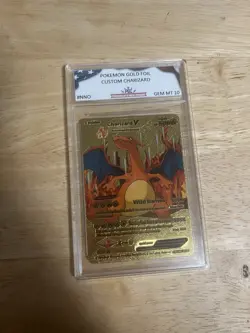 Pokemon Charizard V Wild Flames - Gold Foil - Professional Grading Company - Image 1