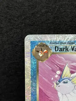 Dark Vaporeon 9/110 Legendary Collection 2002 Reverse Holo Pokemon Card TCG LP - Image 3