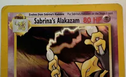Pokemon Card - Sabrina’s Alakazam 16/132 Gym Challenge Holo Rare *HEAVY PLAYED* - Image 3