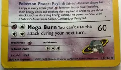 Pokemon Card - Sabrina’s Alakazam 16/132 Gym Challenge Holo Rare *HEAVY PLAYED* - Image 4