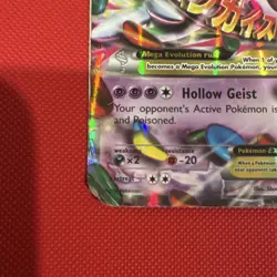 Pokemon M Gengar EX XY Promo Full Art Holo Card XY166 210 HP 2016 Damage - Image 4