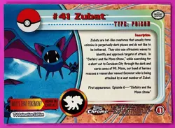 Pokemon Card - Zubat #41 - Topps Chrome - Image 2
