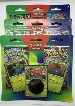 Pokemon Oddish Gloom Vileplume Foil Promo Cards & 2 Booster Packs TCG 2022 - Image 1