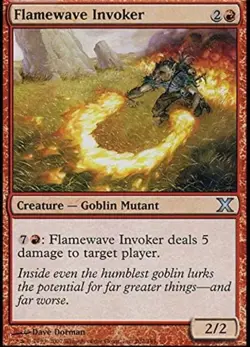 Flamewave Invoker Magic The Gathering 10th Edition Red Uncommon Goblin Card - Image 1