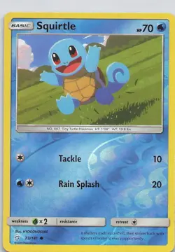 Squirtle 23/181 Reverse Holo – Team Up – LP – Pokemon Card - Image 1