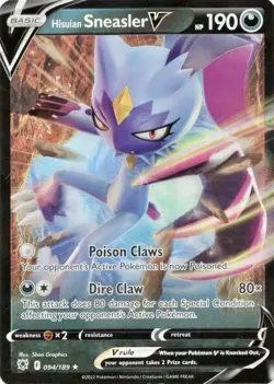 Hisuian Sneasler V - 094/189 - Ultra Rare - Near Mint Pokemon Card - Image 1