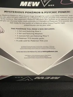 Pokemon TCG: Mew V Box Promo Booster Oversized Card - English unopened - Image 5