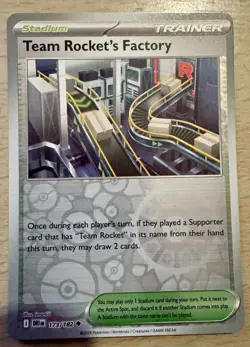 Pokemon Team Rocket's Factory 173/182 Destined Rivals Reverse Holo Trainer Card - Image 1
