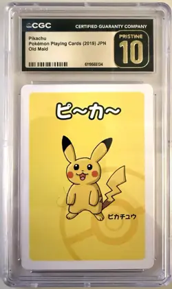 Pikachu **CGC 10 PRISTINE** Pokemon Old Maid Playing Cards Japanese - Image 1
