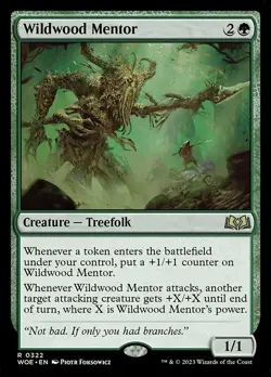 Wildwood Mentor Foil Wilds of Eldraine 322 NM MTG - Image 1