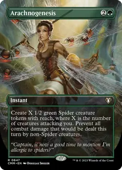 Arachnogenesis (Borderless) #647 (NM) - MTG - CMDR Masters Magic: The Gathering - Image 1