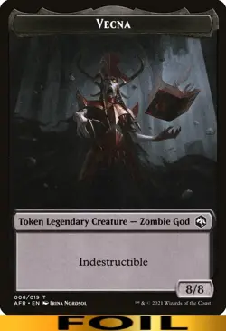 Vecna Token ** FOIL ** #08 - Forgotten Realms AFR - LP (light smudges) MTG - Image 1