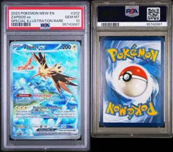 Pokemon TCG MEW EN 151 PSA 10 Zapdos ex 202/165 SIR - Image 3