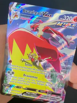 CARTE POKEMON BRASEGALI VMAX TG15/TG30 FR ULTRA RARE EB TEMPETE ARGENTEE - NEUF - Image 2