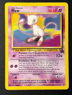 Mew 8 Black Star Promo WOTC - Pokemon Card C HP - Image 1