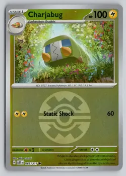 CHARJABUG (QUICK BALL) 065/217 ME: ASCENDED HEROES POKEMON REVERSE HOLO NM - Image 1