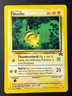 Pikachu 27 WOTC Promo Black Star - Pokemon Card MP - Image 1
