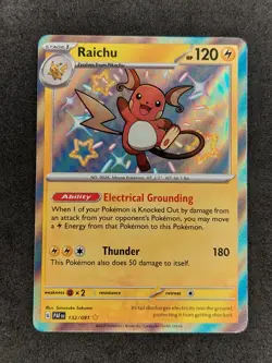 2024 Pokemon Paldean Fates 132/091 Raichu Baby Shiny - Image 1