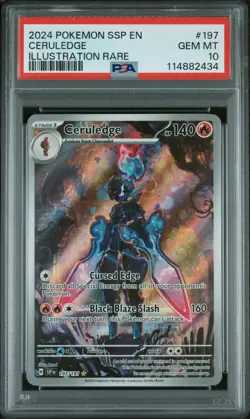 PSA 10 Gem Mint - Ceruledge 197/191 - Surging Sparks Illustration Rare Pokemon - Image 1