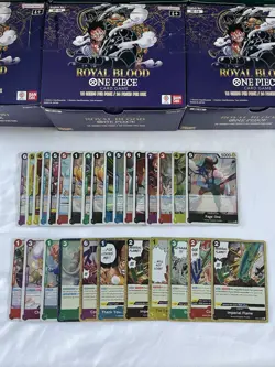 2024 One Piece English OP-08 Complete Set R Rare Foil 28 Cards Electric Luna (A) - Image 1